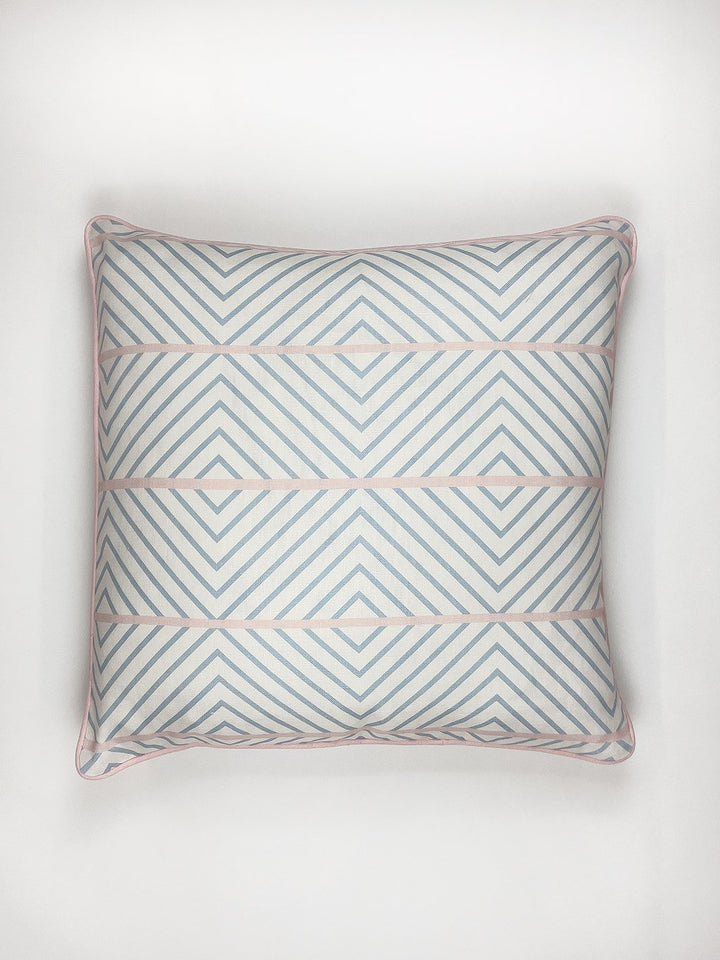 barbie dreamhouse diamond throw pillow baby blue and pink