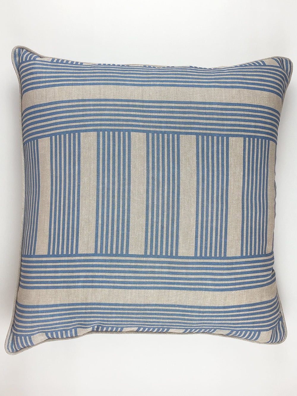 roman holiday grid throw pillow by barbie blue