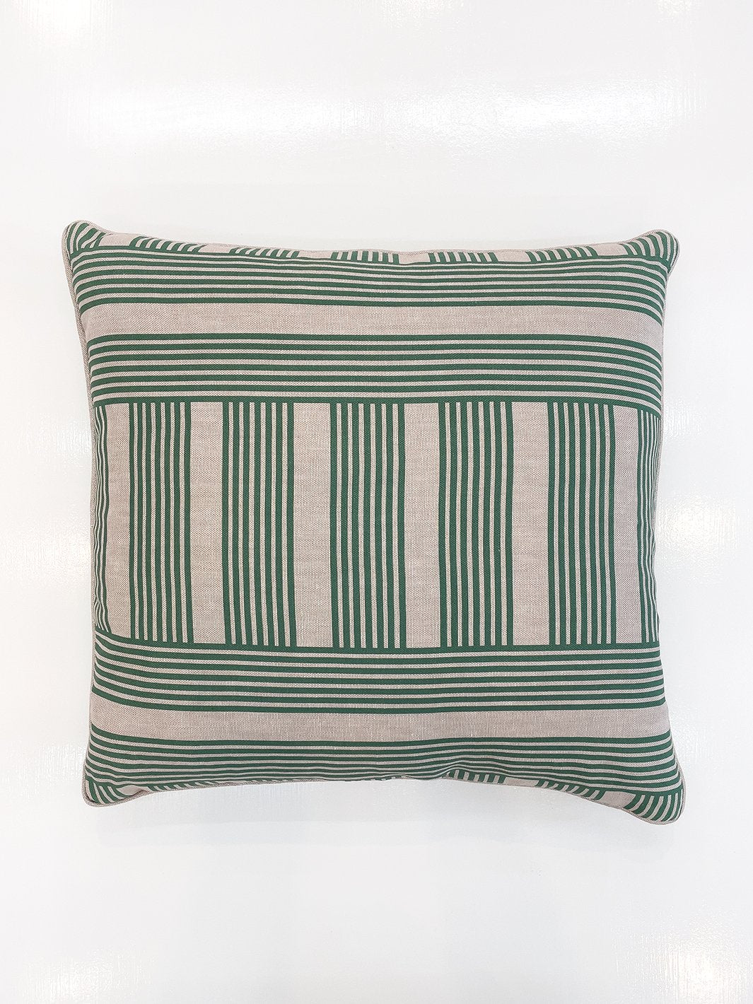 roman holiday grid throw pillow by barbie green