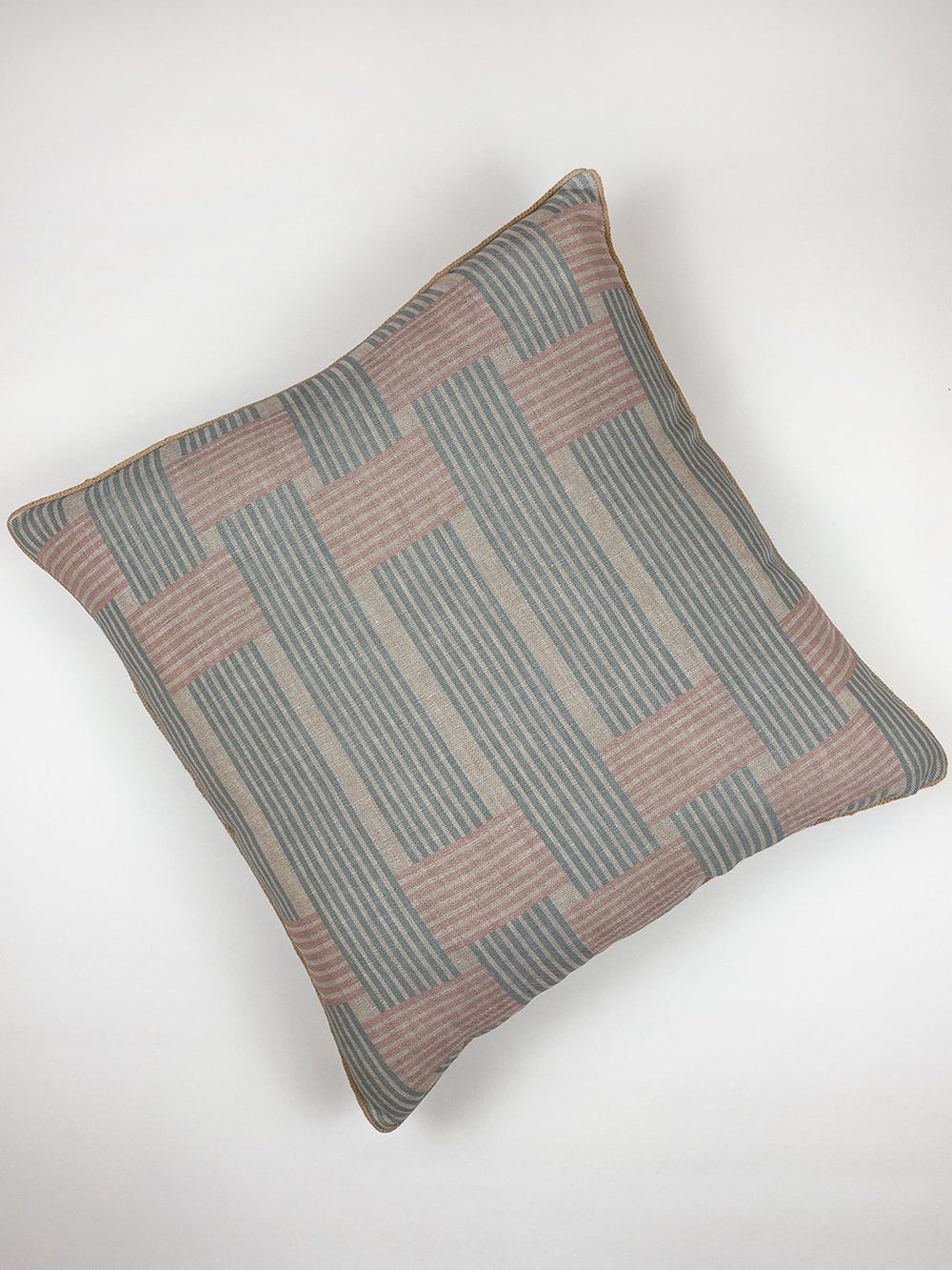 roman holiday woven throw pillow by barbie baby blue and pink