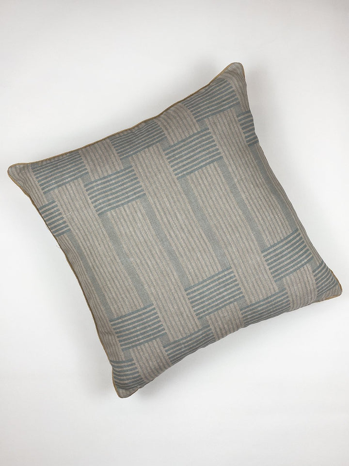 roman holiday woven throw pillow by barbie pale blue