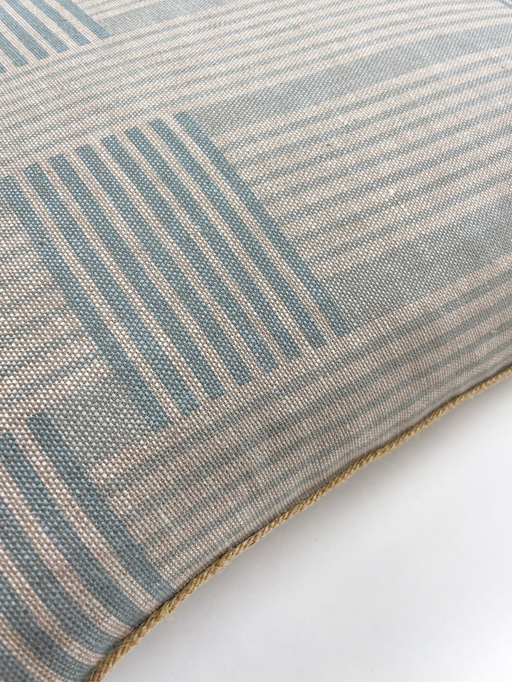 roman holiday woven throw pillow by barbie pale blue