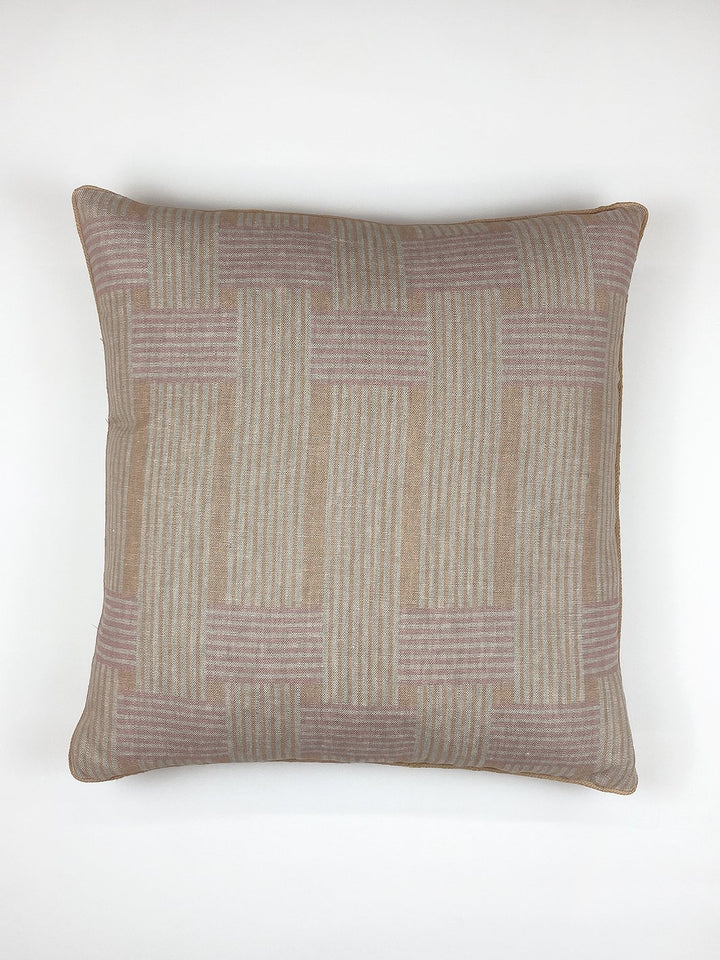 roman holiday woven throw pillow by barbie peach