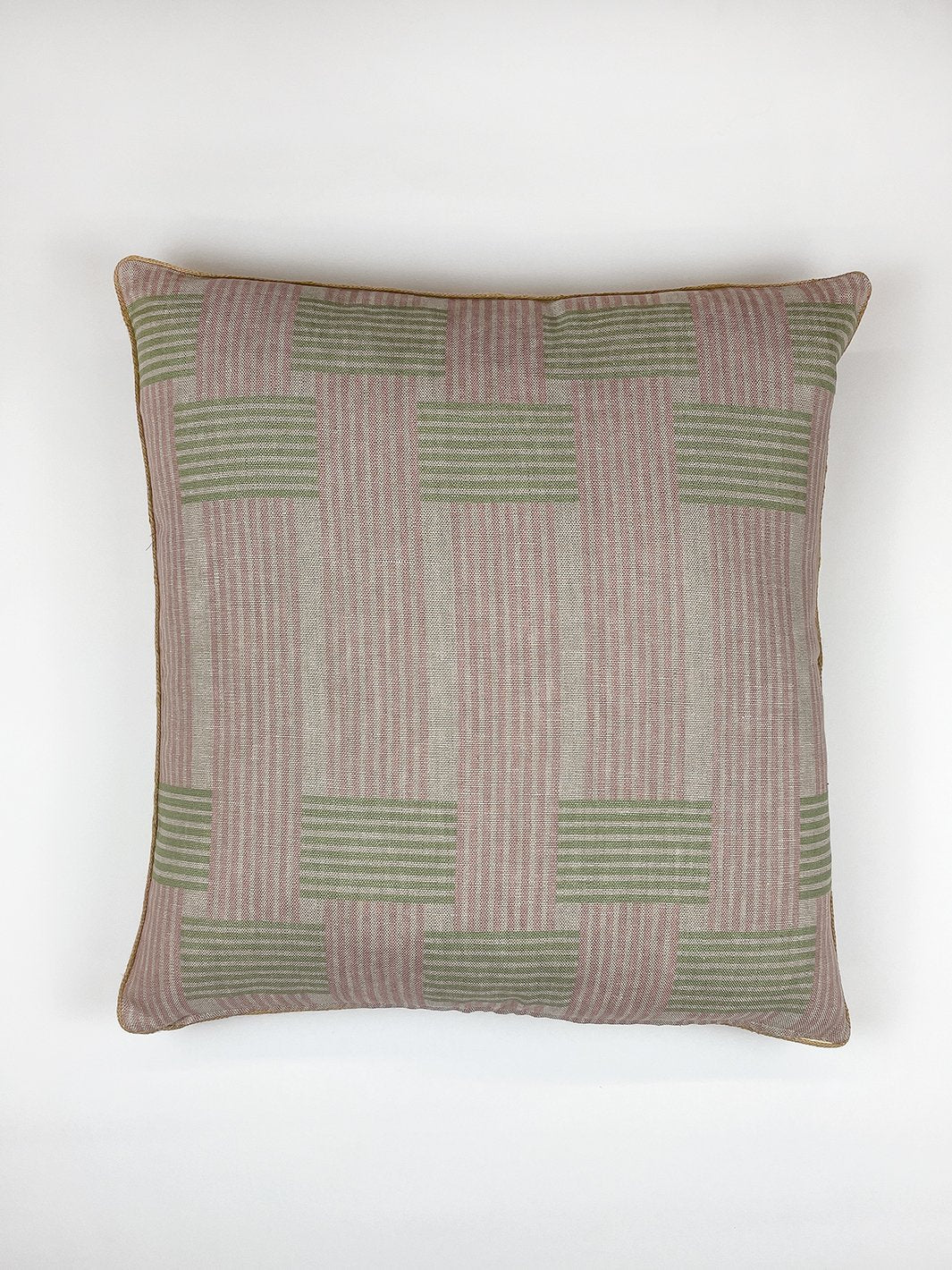 roman holiday woven throw pillow by barbie pink and green