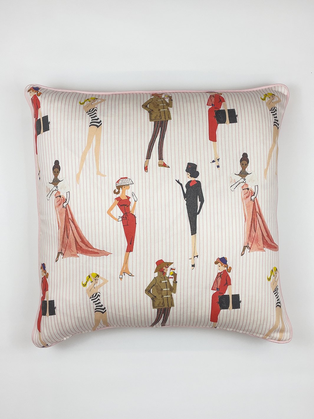 Barbie shop throw pillow