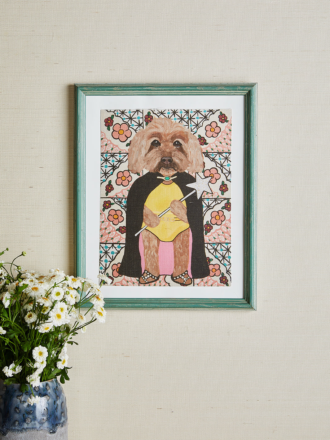 'Playing Dress Up In The Powder Room' by Carly Beck Art Print