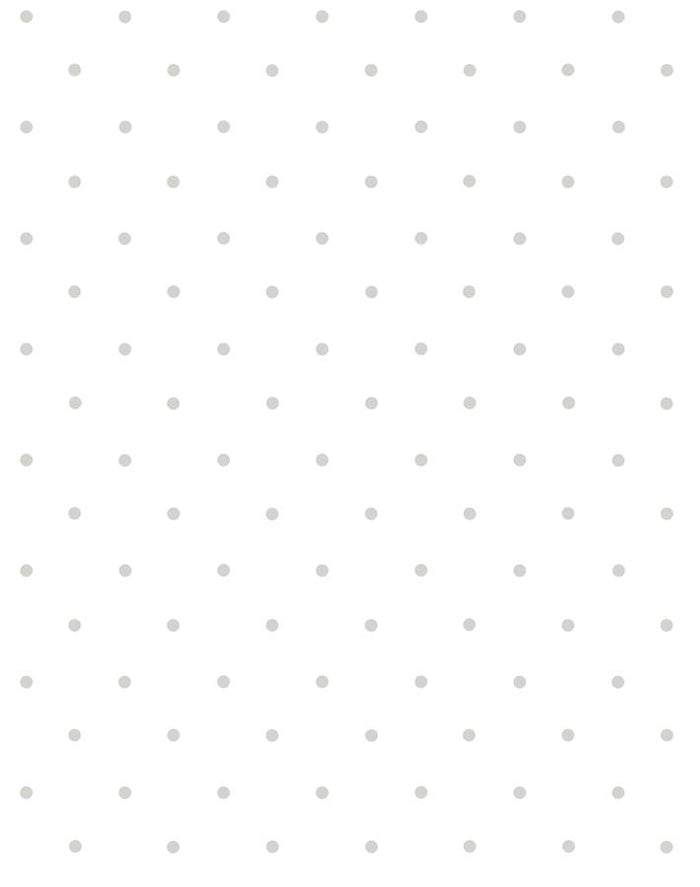 Papier peint « Polka Dot » par Sugar Paper - Gris sur blanc