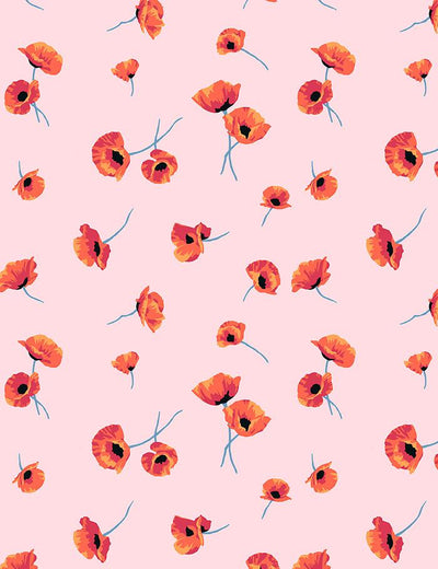 'Poppy' Wallpaper by Nathan Turner - Pink