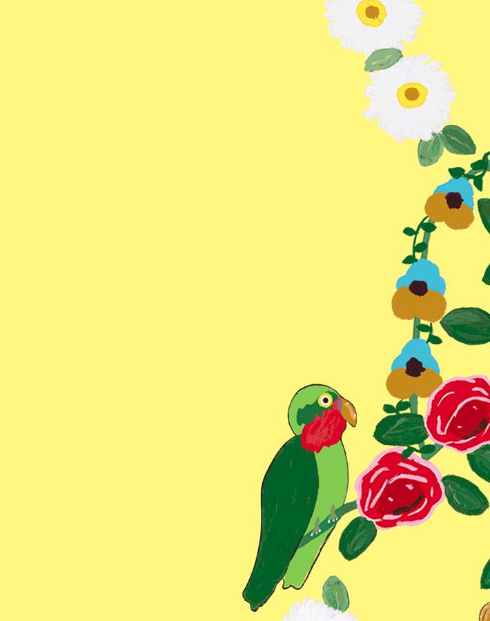 rainbow-garden-stripe-yellow-wallpaper-by-carly-beck