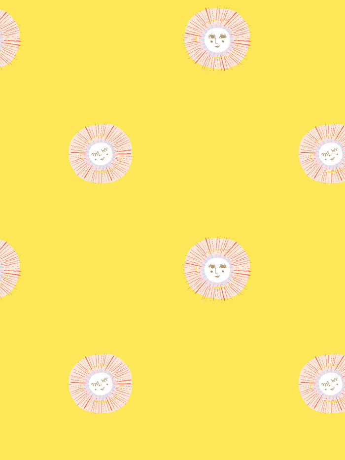 'Rising Sun' Wallpaper by Tea Collection - Daffodil