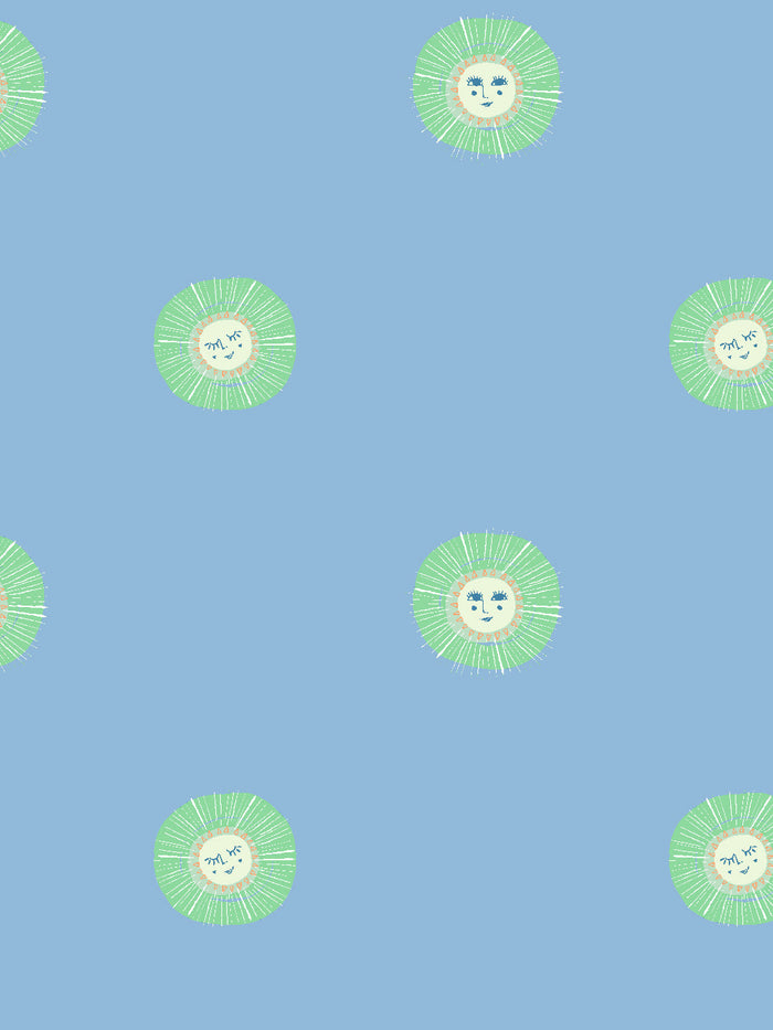 'Rising Sun' Wallpaper by Tea Collection - Denim
