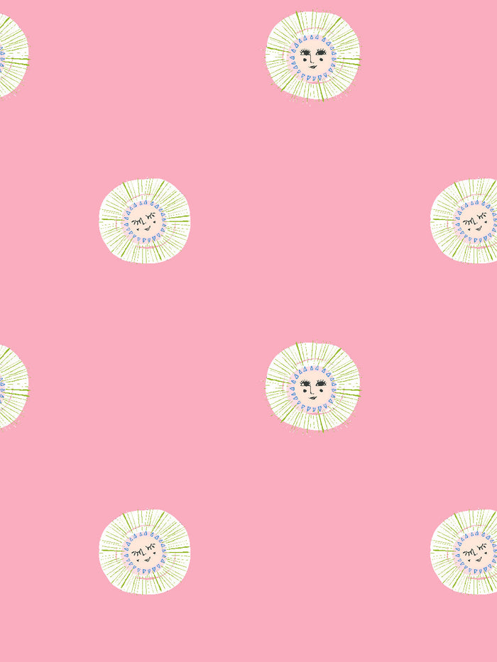 'Rising Sun' Wallpaper by Tea Collection - Pink