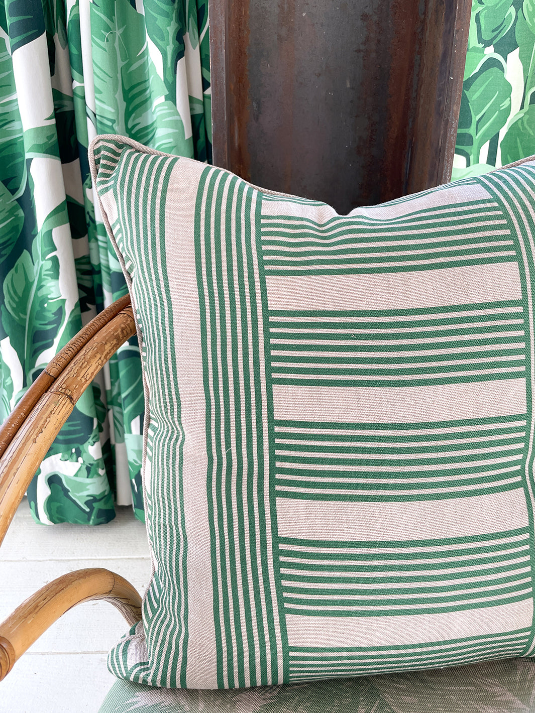 roman holiday grid throw pillow by barbie green