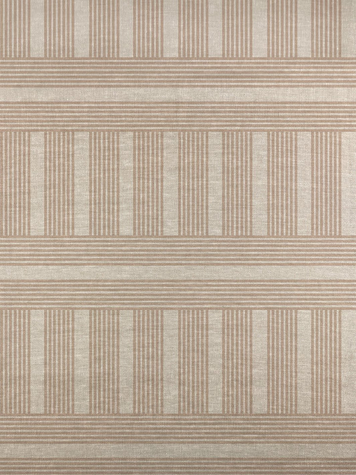 fabric by the yard roman holiday grid taupe