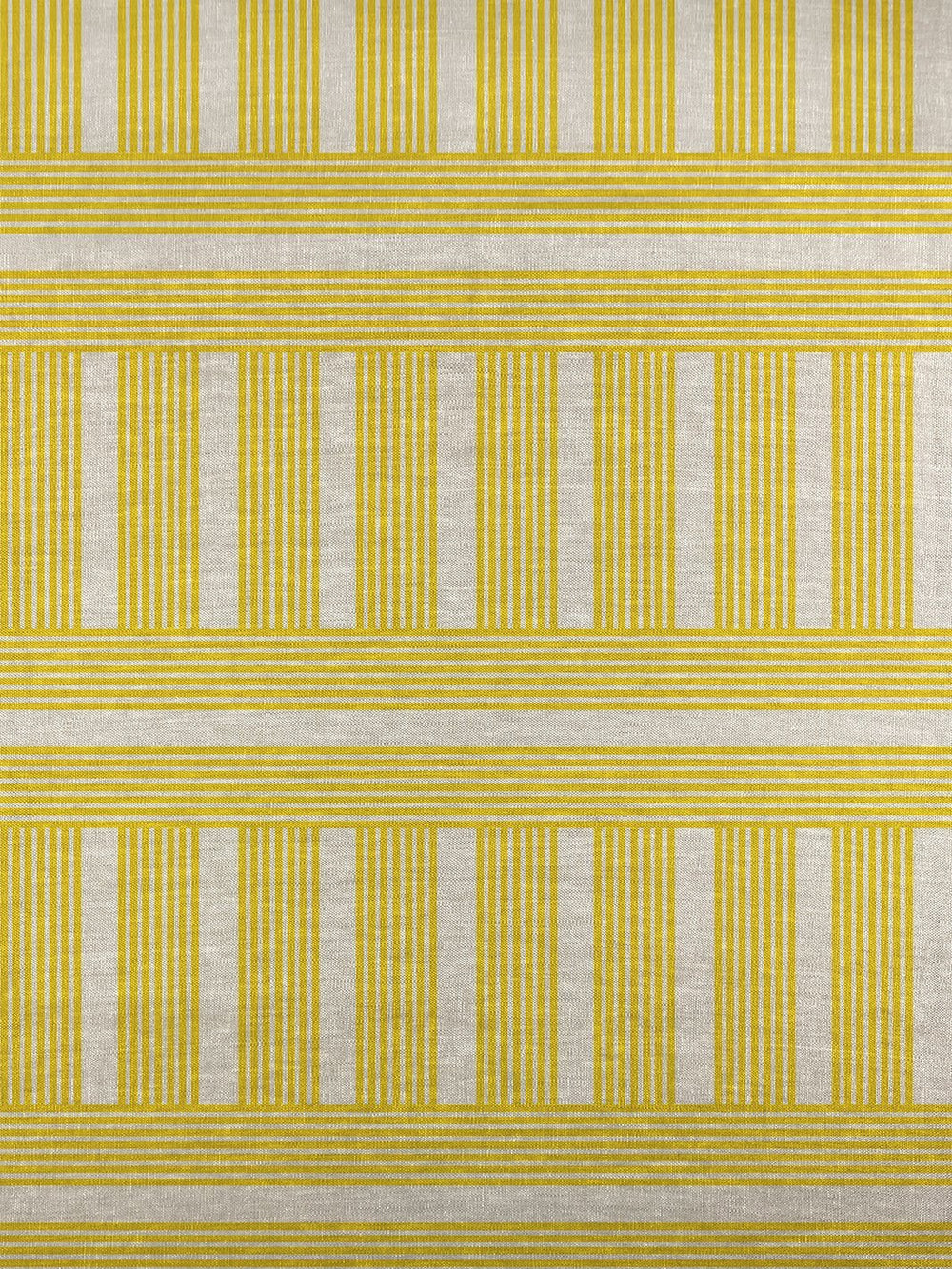 fabric by the yard roman holiday grid daffodil