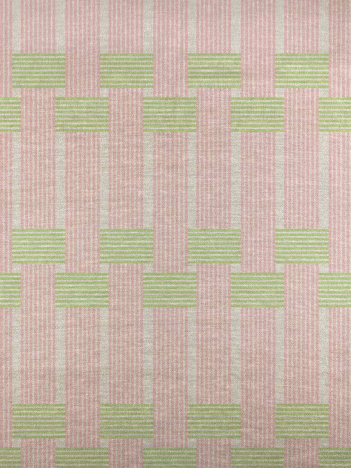 fabric by the yard roman holiday woven pink green