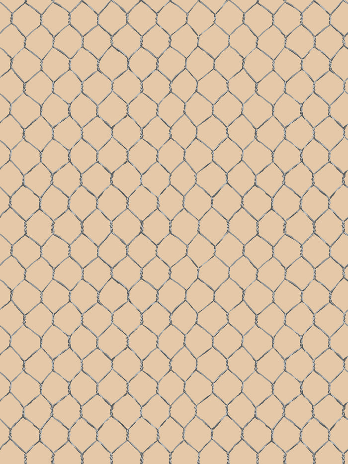 'Evelyn's Chicken Wire' Wallpaper by Sarah Jessica Parker - Metal on Driftwood