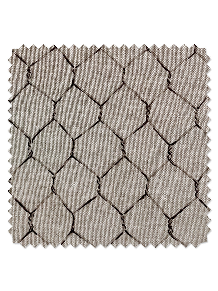 evelyns chicken wire flax fabric by sarah jessica parker metal on silver