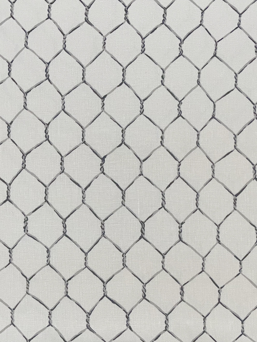 evelyns chicken wire linen fabric by sarah jessica parker metal on silver