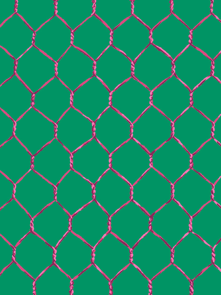 evelyns-chicken-wire-wallpaper-by-sarah-jessica-parker-raspberry-on-emerald
