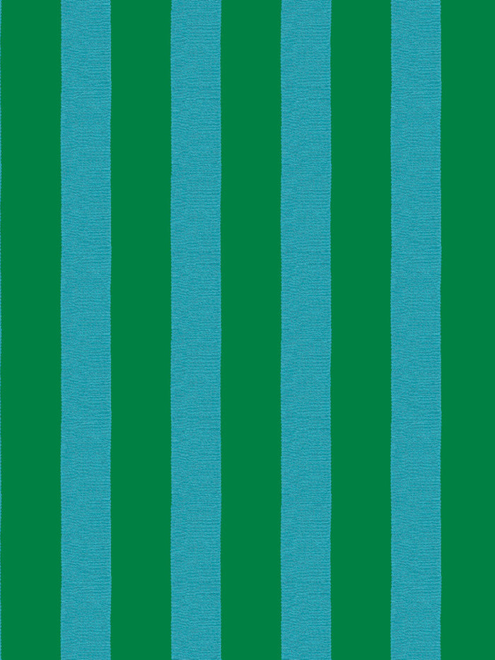 'Grosgrain Stripe' Wallpaper by Sarah Jessica Parker - Emerald Peacock