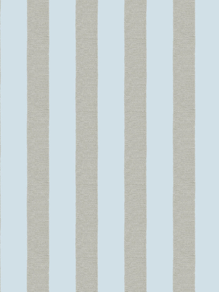 'Grosgrain Stripe' Wallpaper by Sarah Jessica Parker - Misty Blue Metal