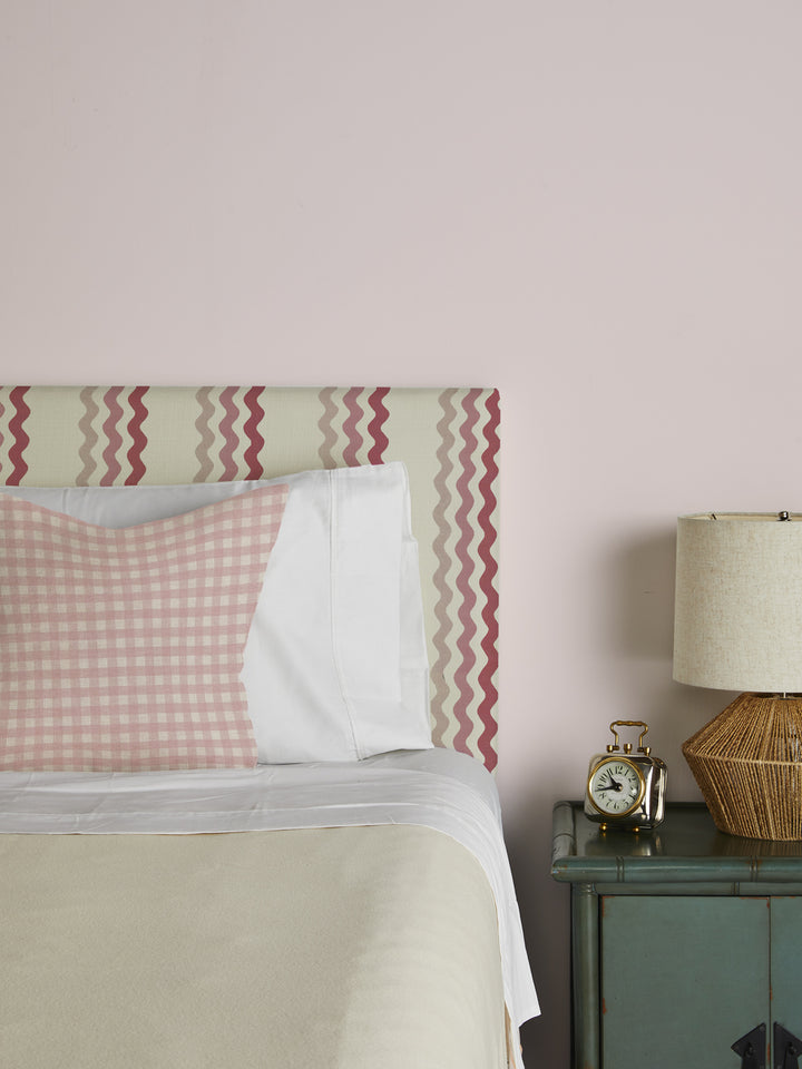 pixie gingham linen fabric by sarah jessica parker pink