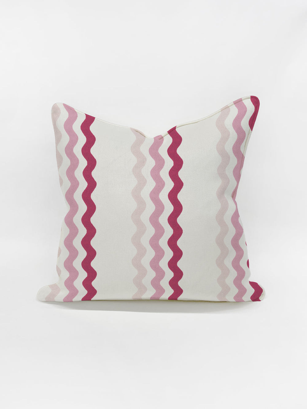 ric rac bands pillow by sarah jessica parker pink slipper geranium on linen
