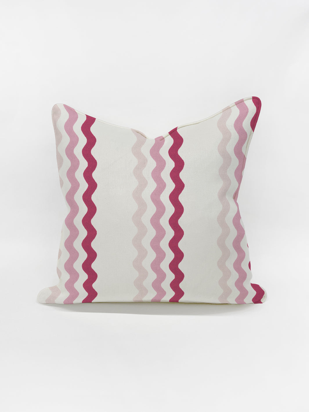 ric rac bands pillow by sarah jessica parker pink slipper geranium on linen