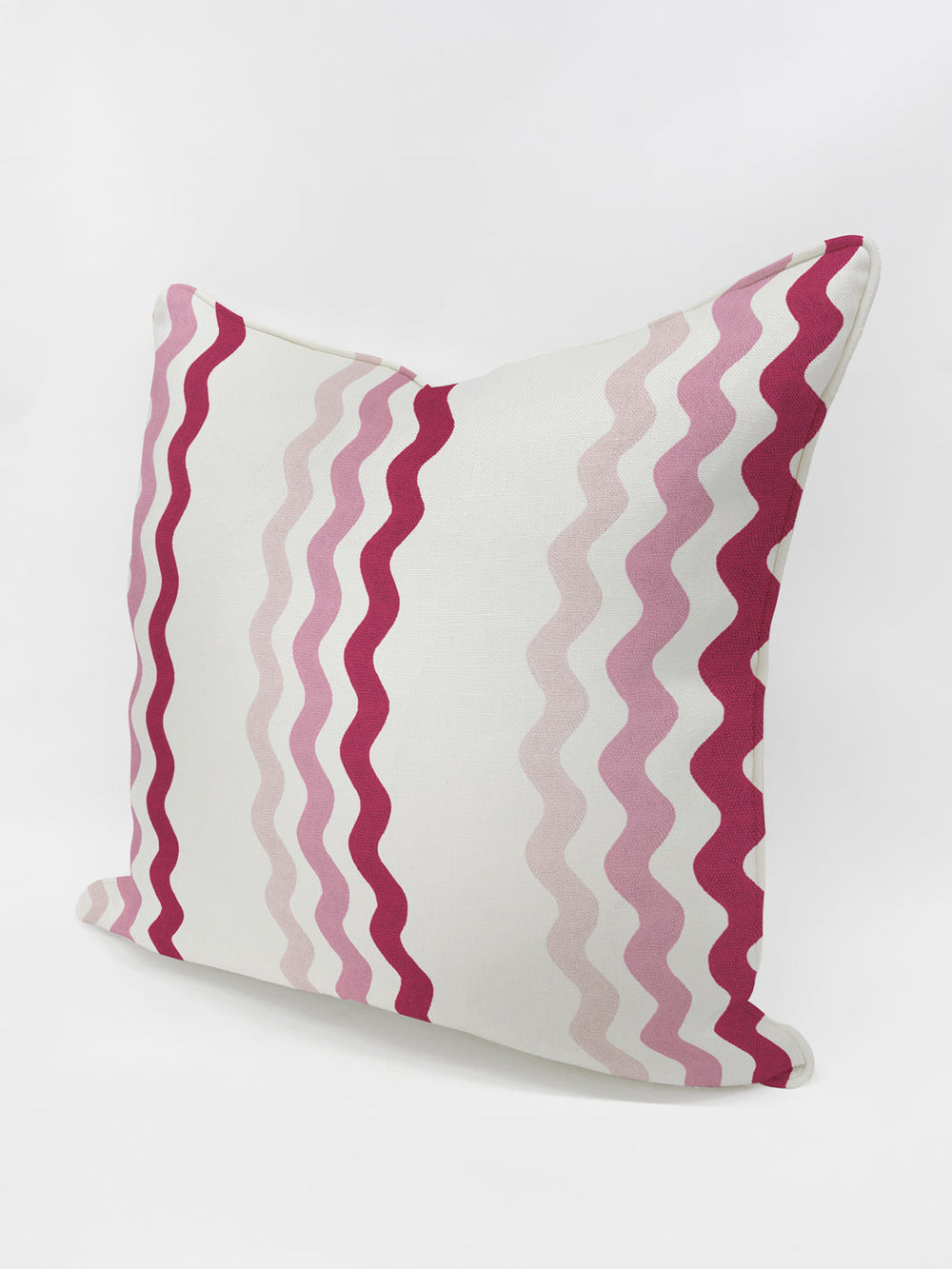 ric rac bands pillow by sarah jessica parker pink slipper geranium on linen