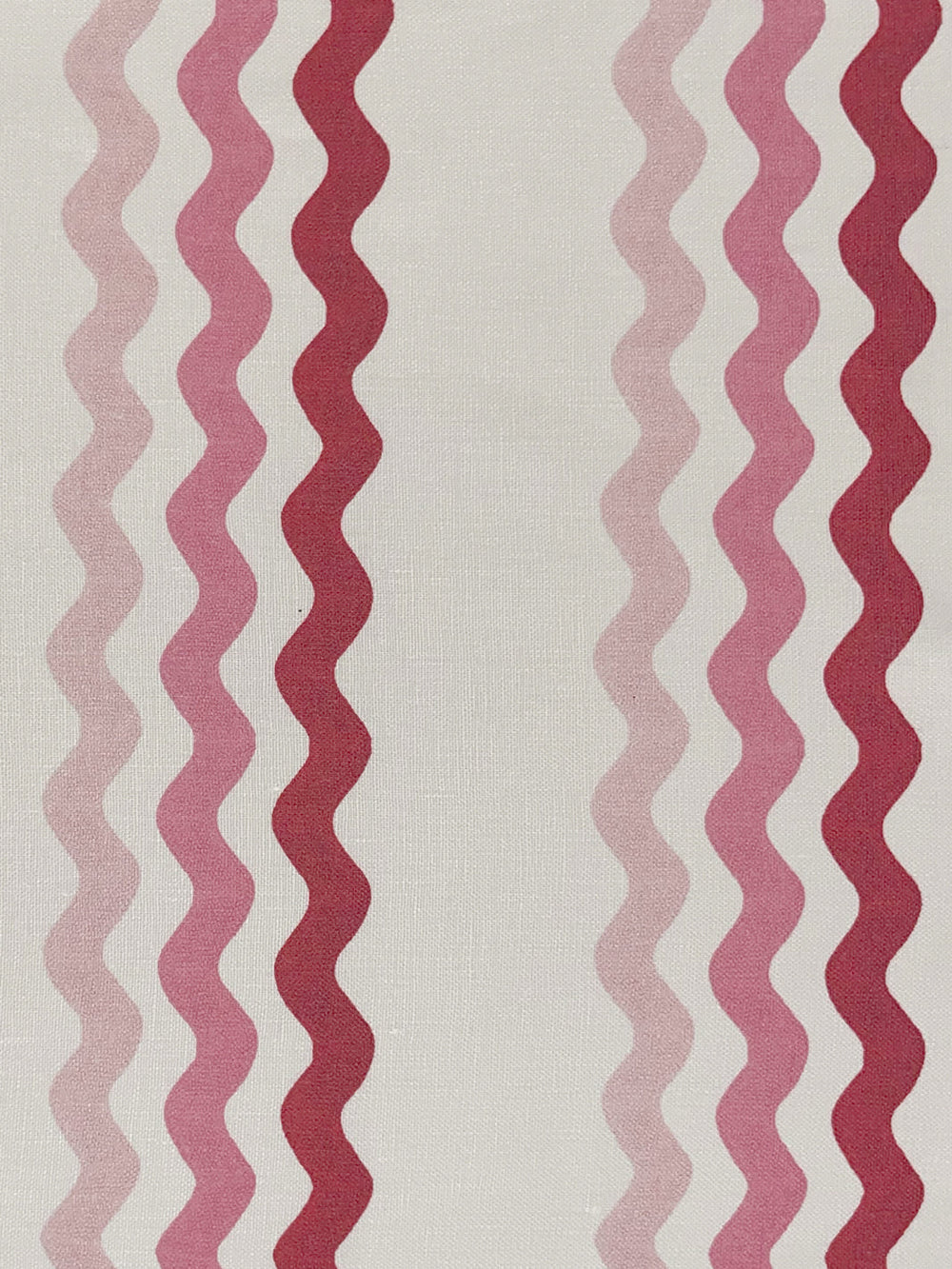 ric rac bands pillow by sarah jessica parker pink slipper geranium on linen