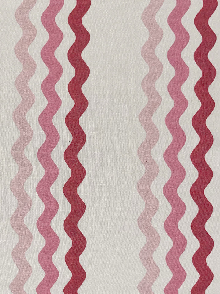 ric rac bands pillow by sarah jessica parker pink slipper geranium on linen