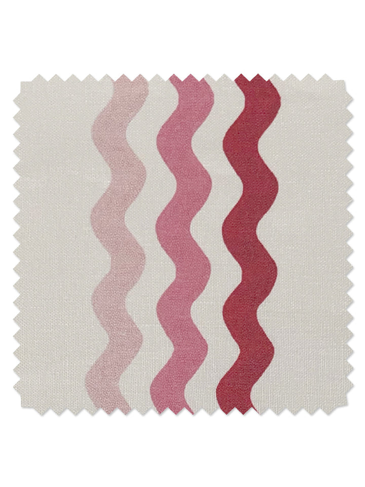 ric rac bands pillow by sarah jessica parker pink slipper geranium on linen