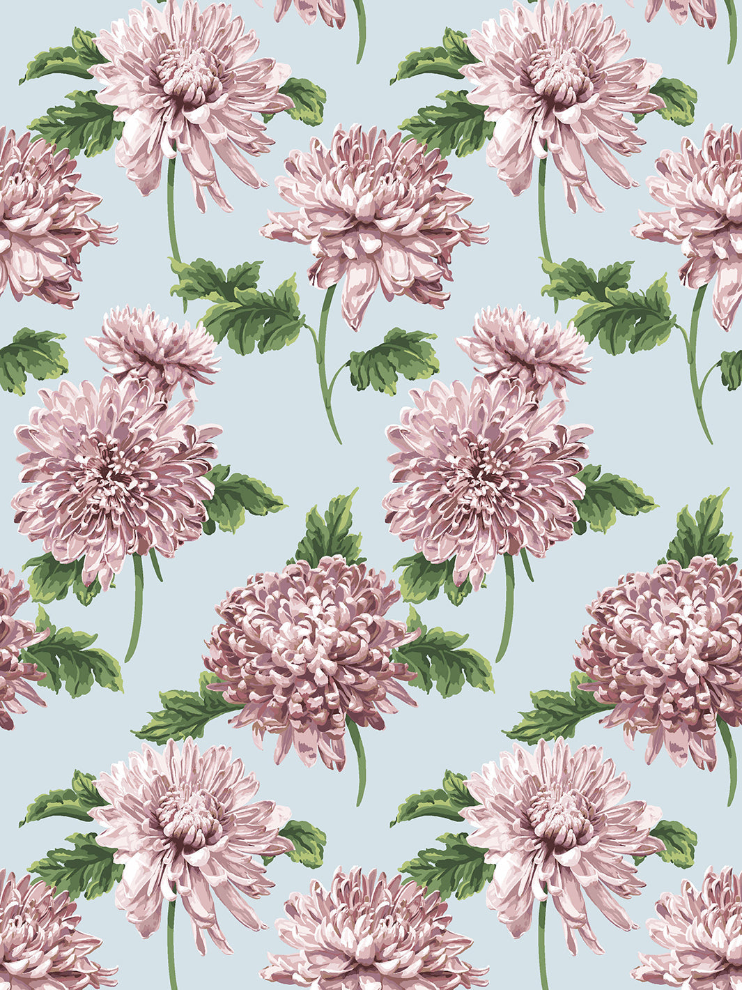 ‘Mums for Marion Small’ Wallpaper by Sarah Jessica Parker - Misty Blue