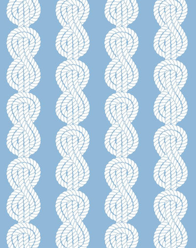 'Sailor Knot' Wallpaper by Wallshoppe - Denim