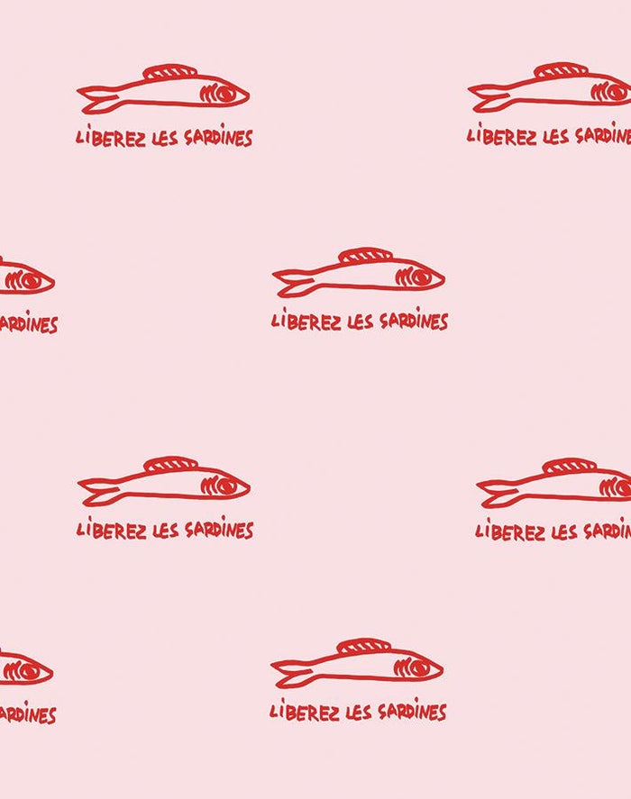 Papier peint 'Sardines' par Clare V. - Coquillage