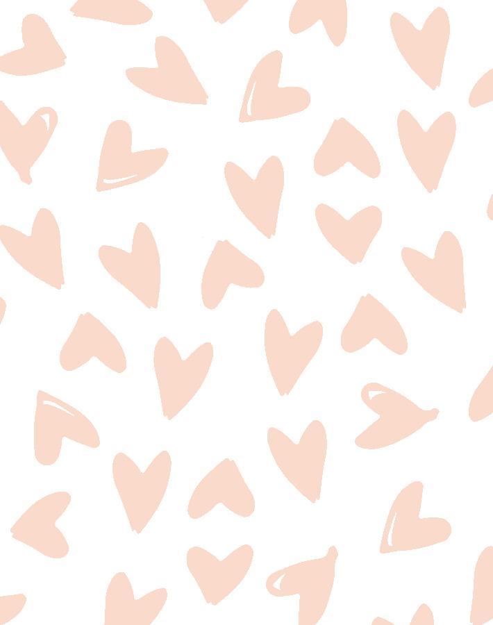 'Hearts' Wallpaper by Sugar Paper - Pink On White