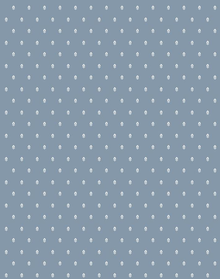 'Tiny Block Print' Wallpaper by Sugar Paper - French Blue