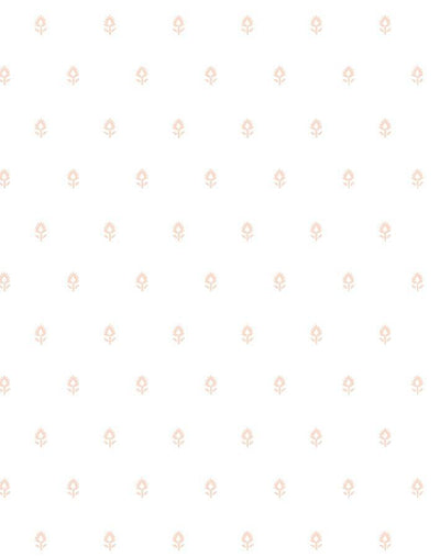 'Tiny Block Print' Wallpaper by Sugar Paper - Pink On White