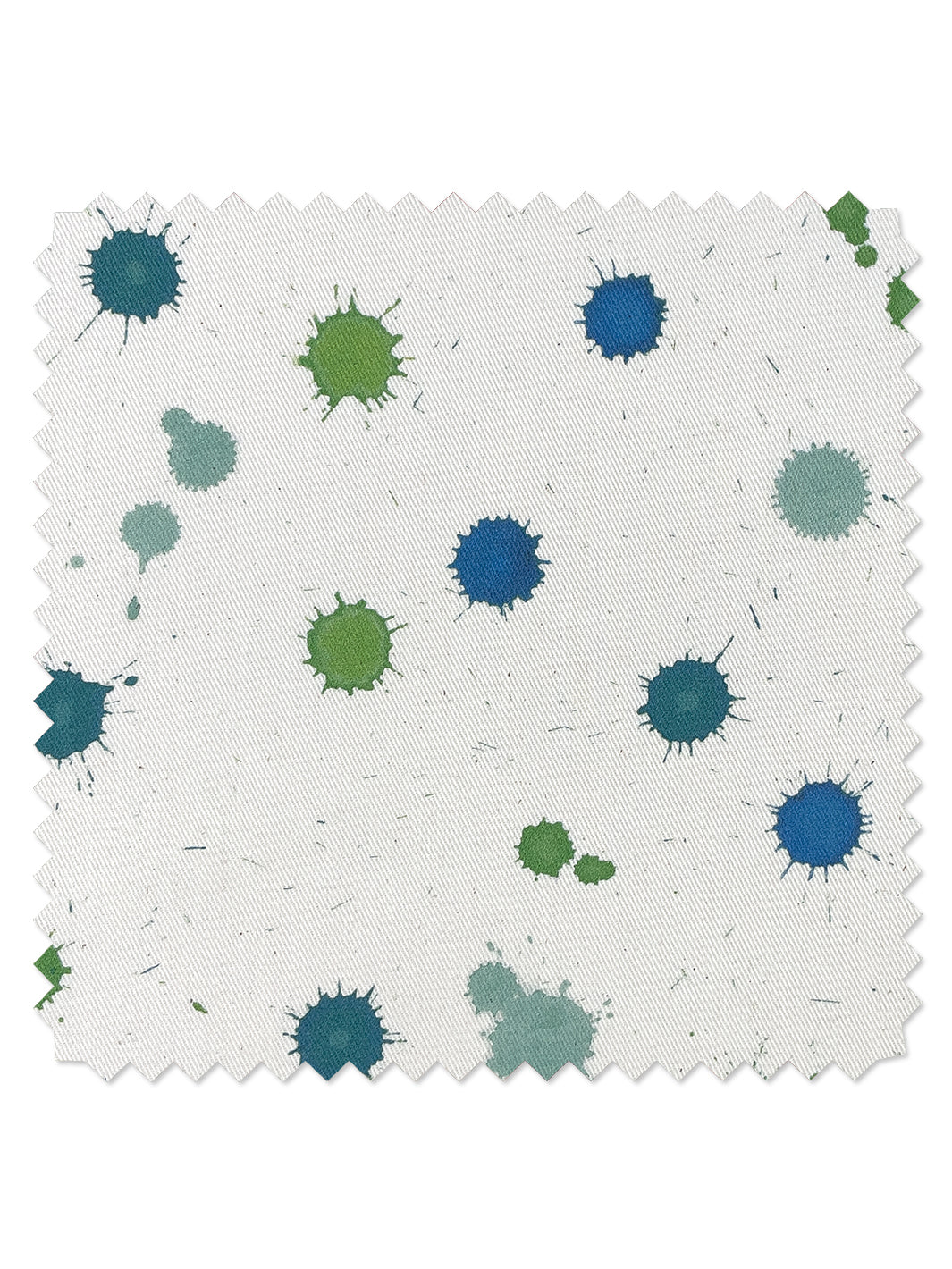 fabric by the yard splattered blue citrine on organic twill