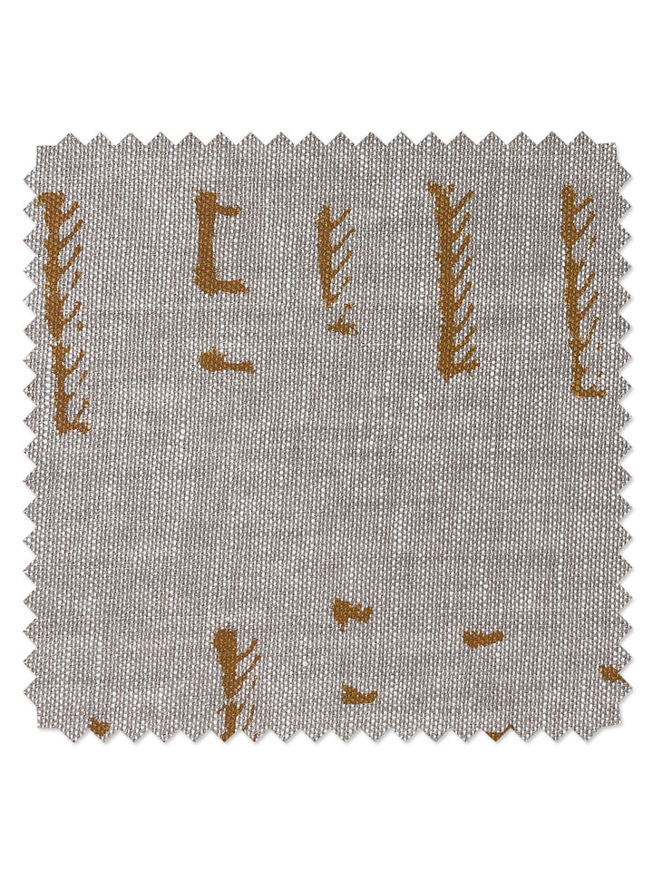 fabric by the yard stitch terracotta on flax linen