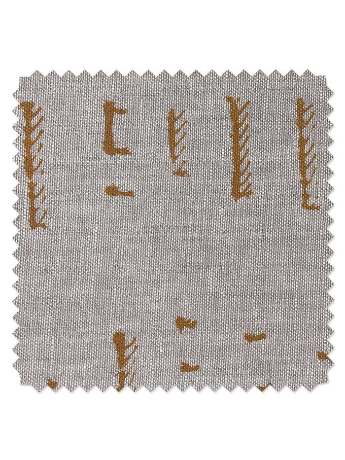 'Stitch' Flax Linen Fabric by Nathan Turner - Terracotta
