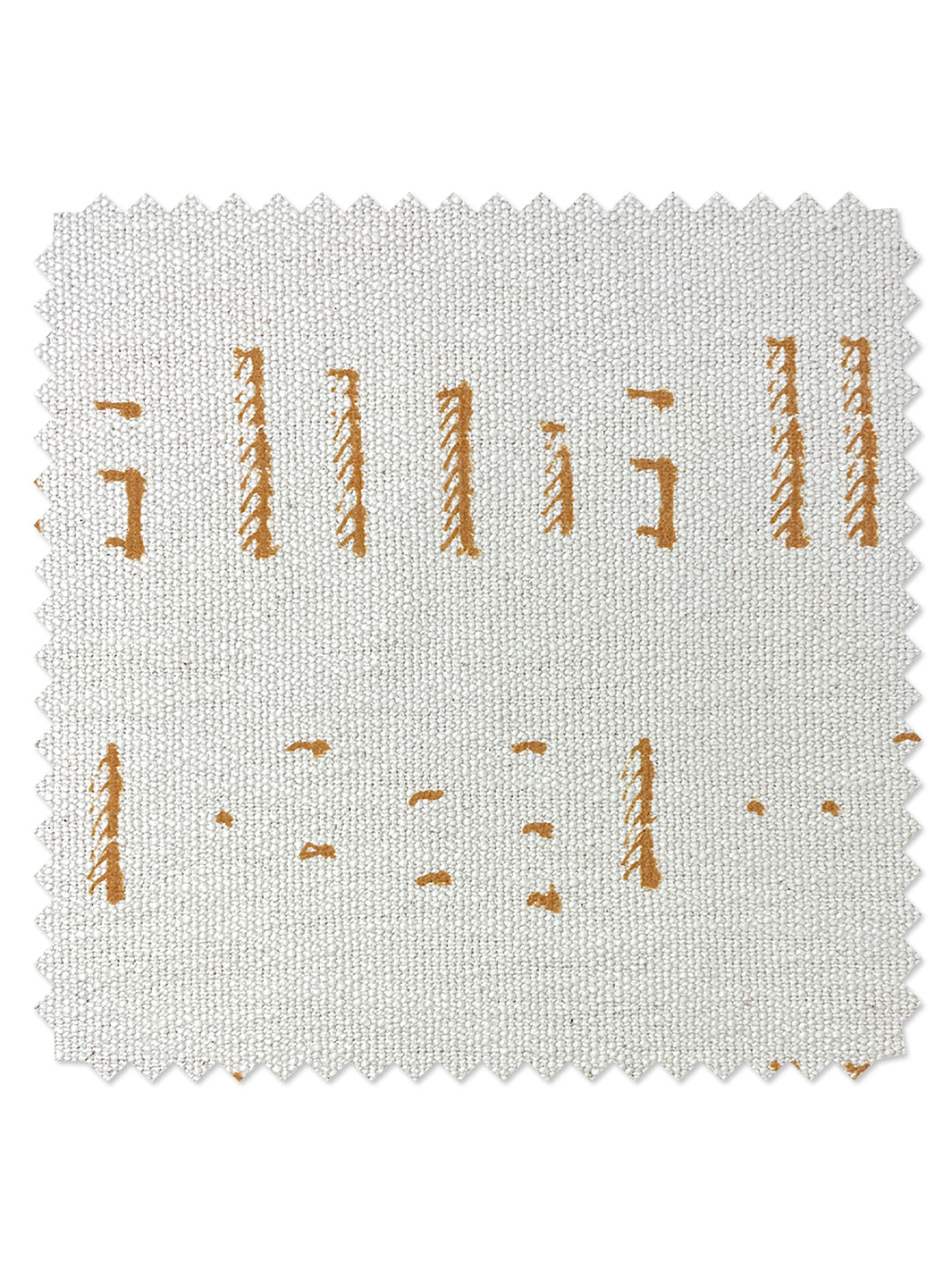 fabric by the yard stitch terracotta on flax linen