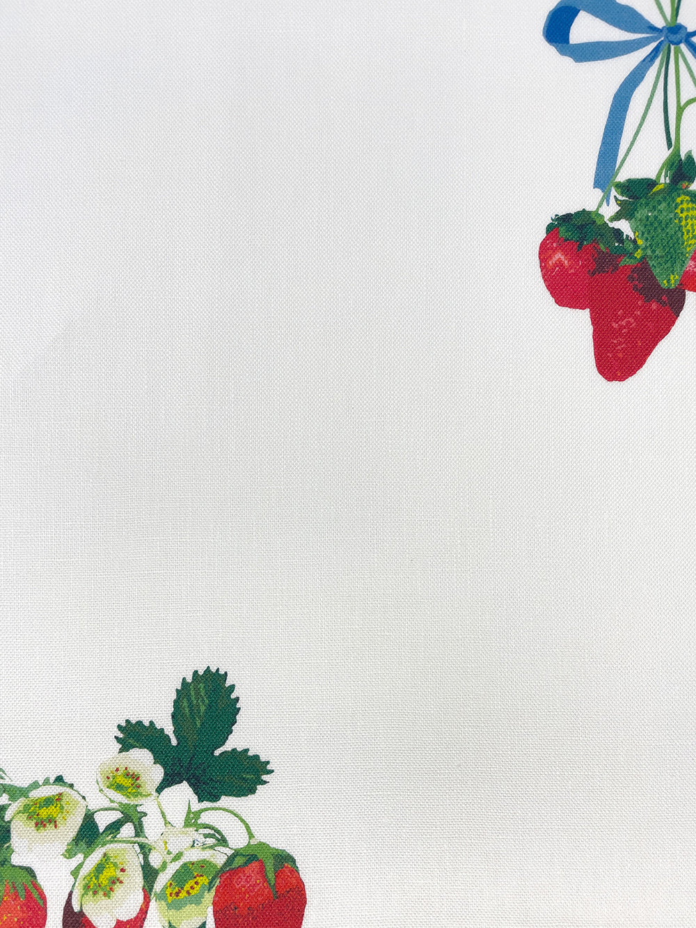 fabric by the yard strawberry is my jam natural on linen