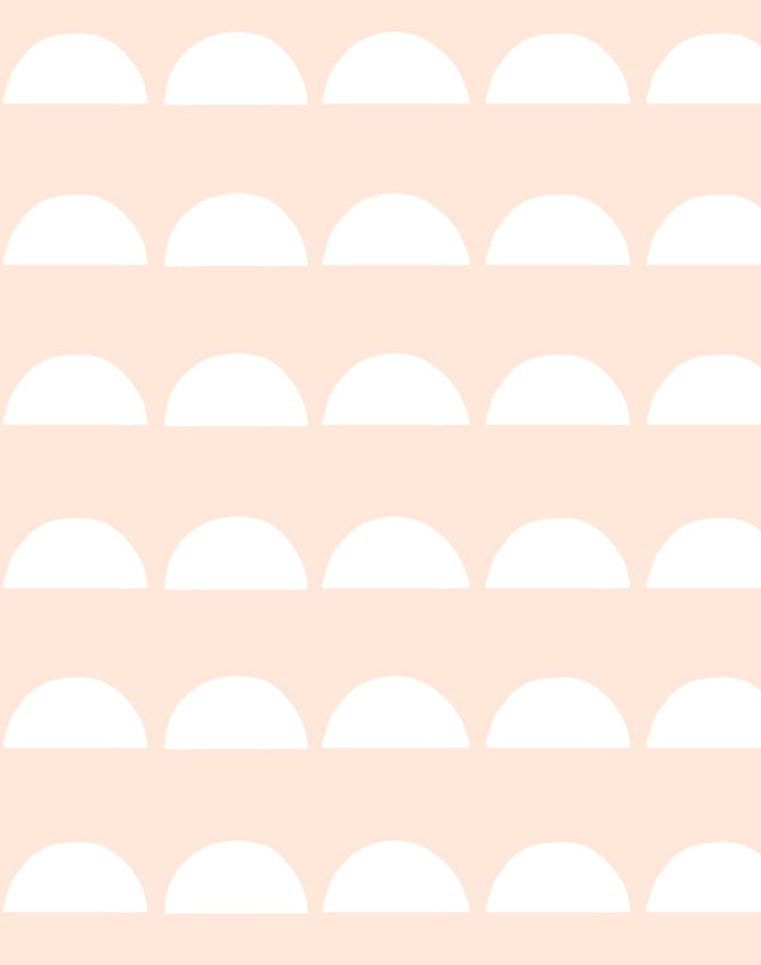 'Sun Tile' Wallpaper by Tea Collection - Peach