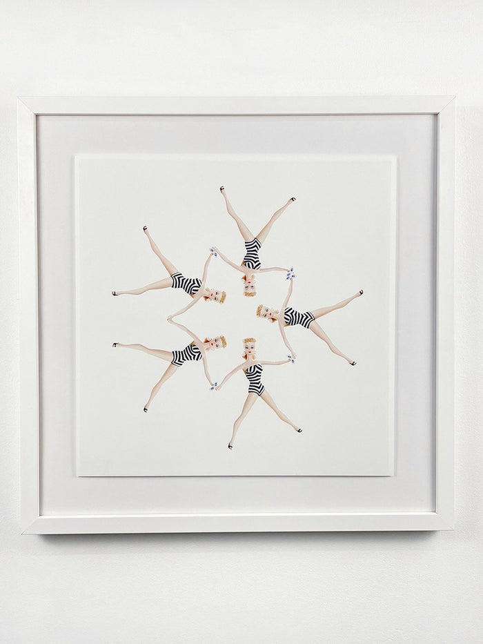 'Synchronized Vintage Barbie™ Framed Art