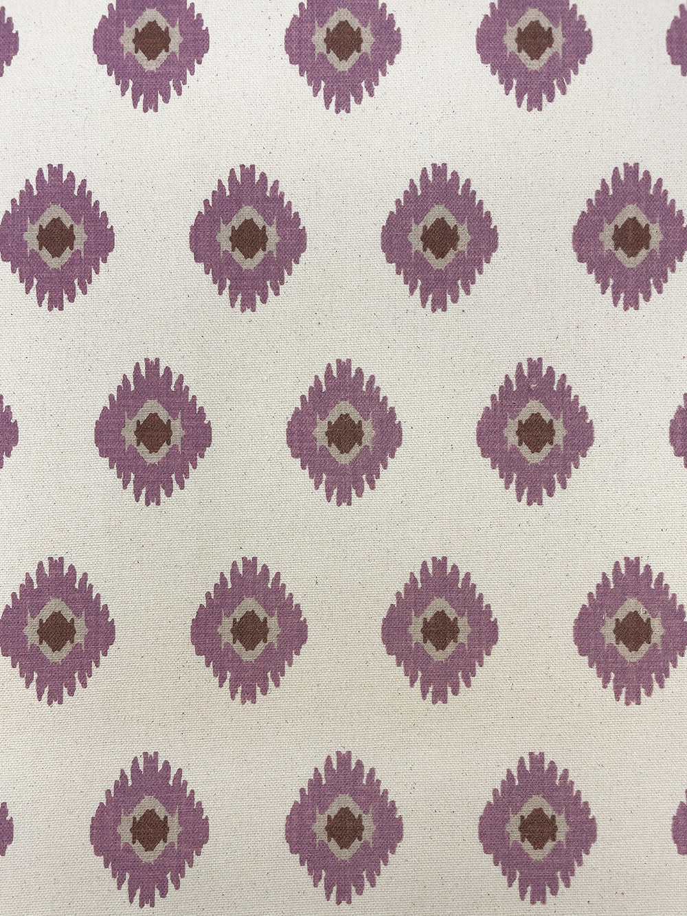 fabric by the yard tangier medallion plum on raw canvas
