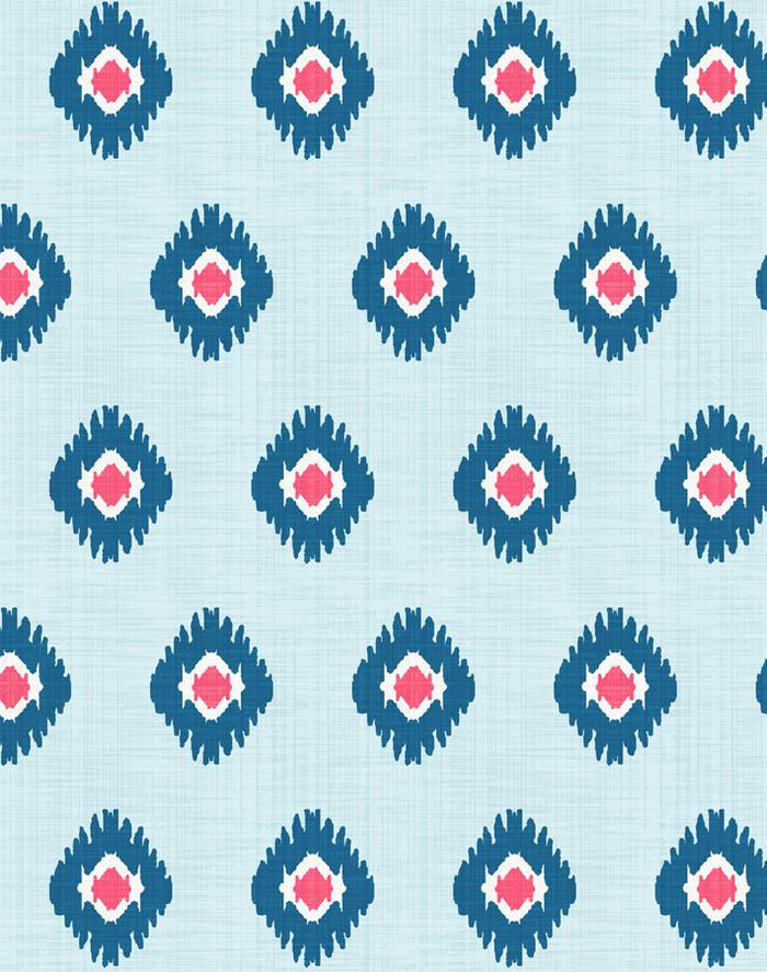 'Tangier Medallion' Wallpaper by Wallshoppe - Sky