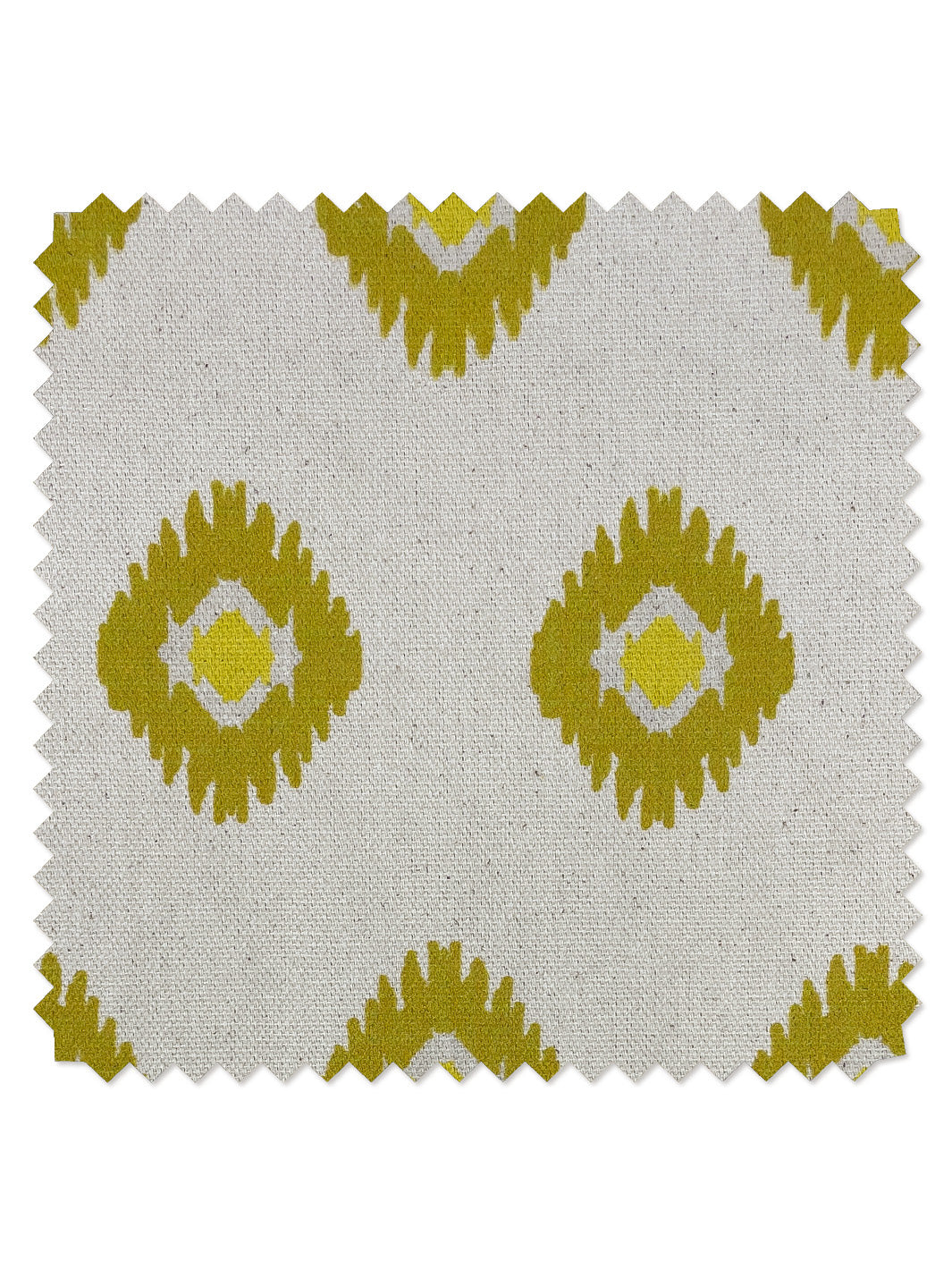 fabric by the yard tangier medallion yellow on raw canvas