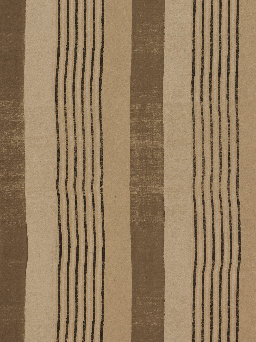 tent stripe large kraft wallpaper chris benz brown black